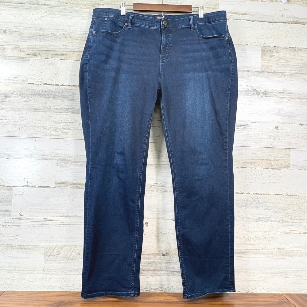 Talbots Jeans Women 20W Dark Wash Straight Flawless Five-Pocket Denim Capsule